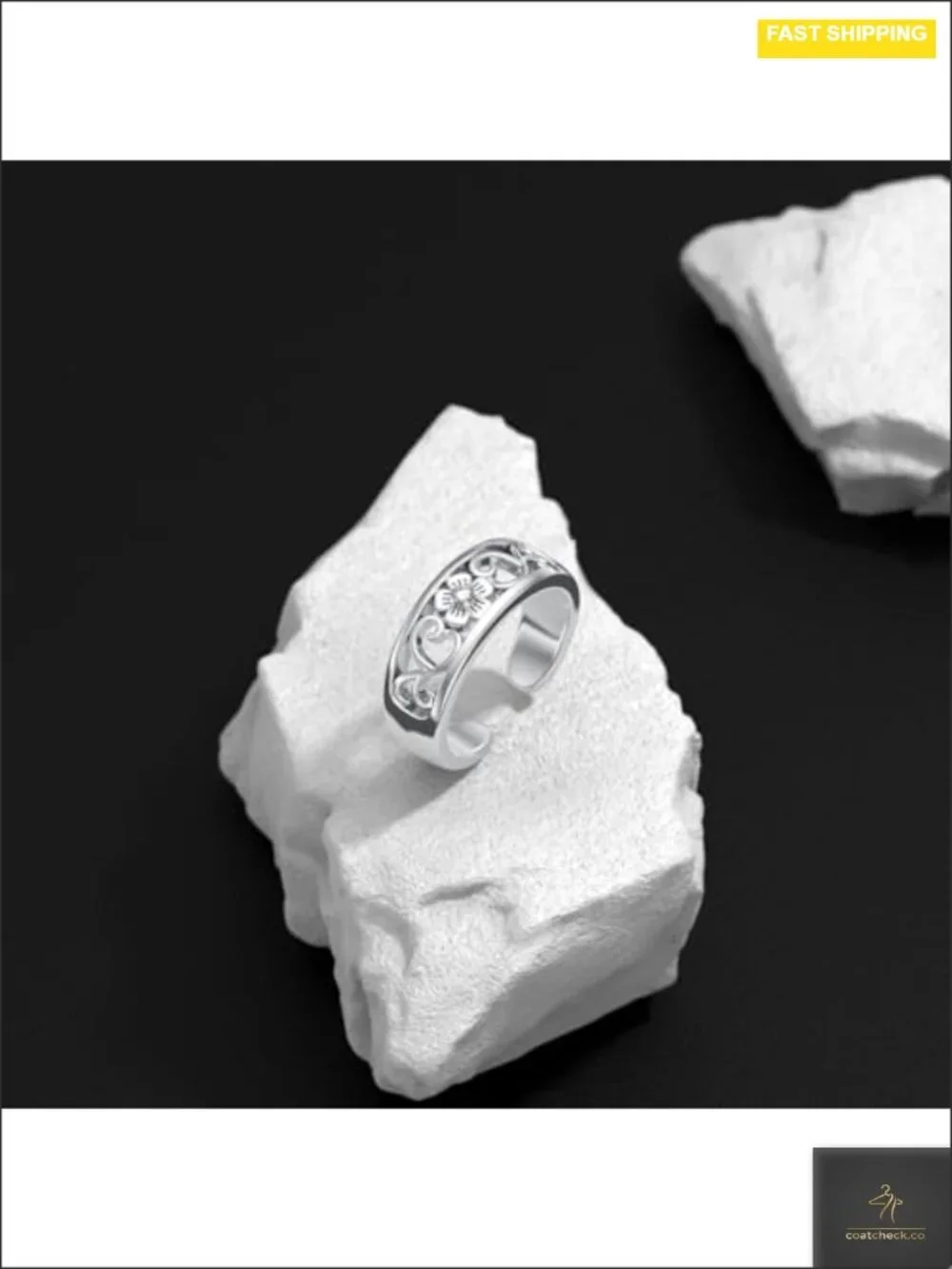 925 Sterling Silver Adjustable Toe Ring with Lab Grown Diamond